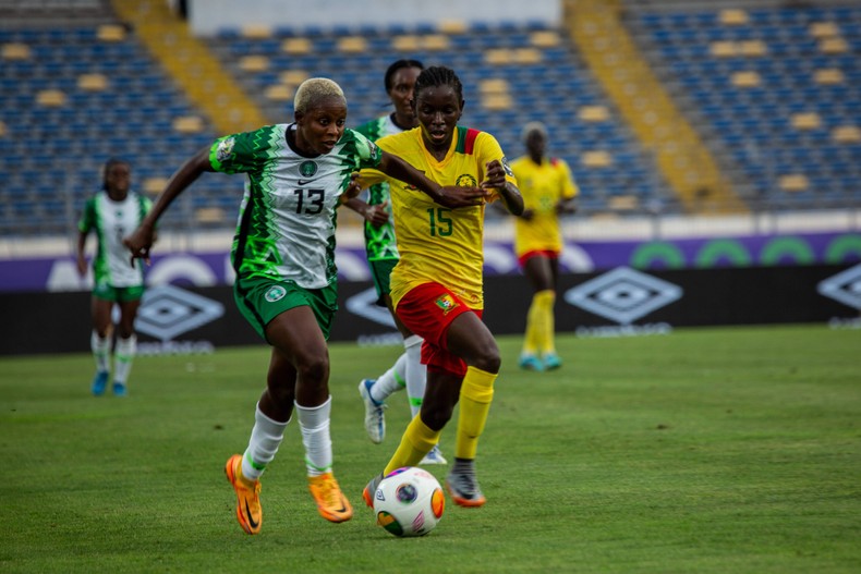 Ngozi Okobi-Okeoghene (13) was Nigeria's stand-in captain at the 2022 Women's Africa Cup of Nations when older players Onome Ebi and Rita Chikwelu were absent. [Photo: IMAGO/Tobi Adepoju]