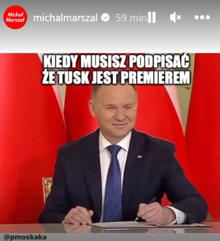 Mem z Andrzejem Dudą