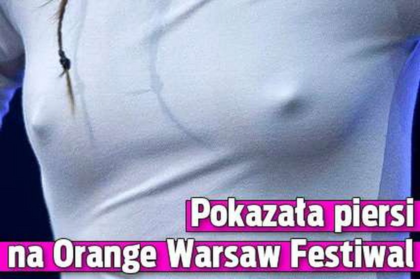 Pokazała piersi na Orange Warsaw Festiwal