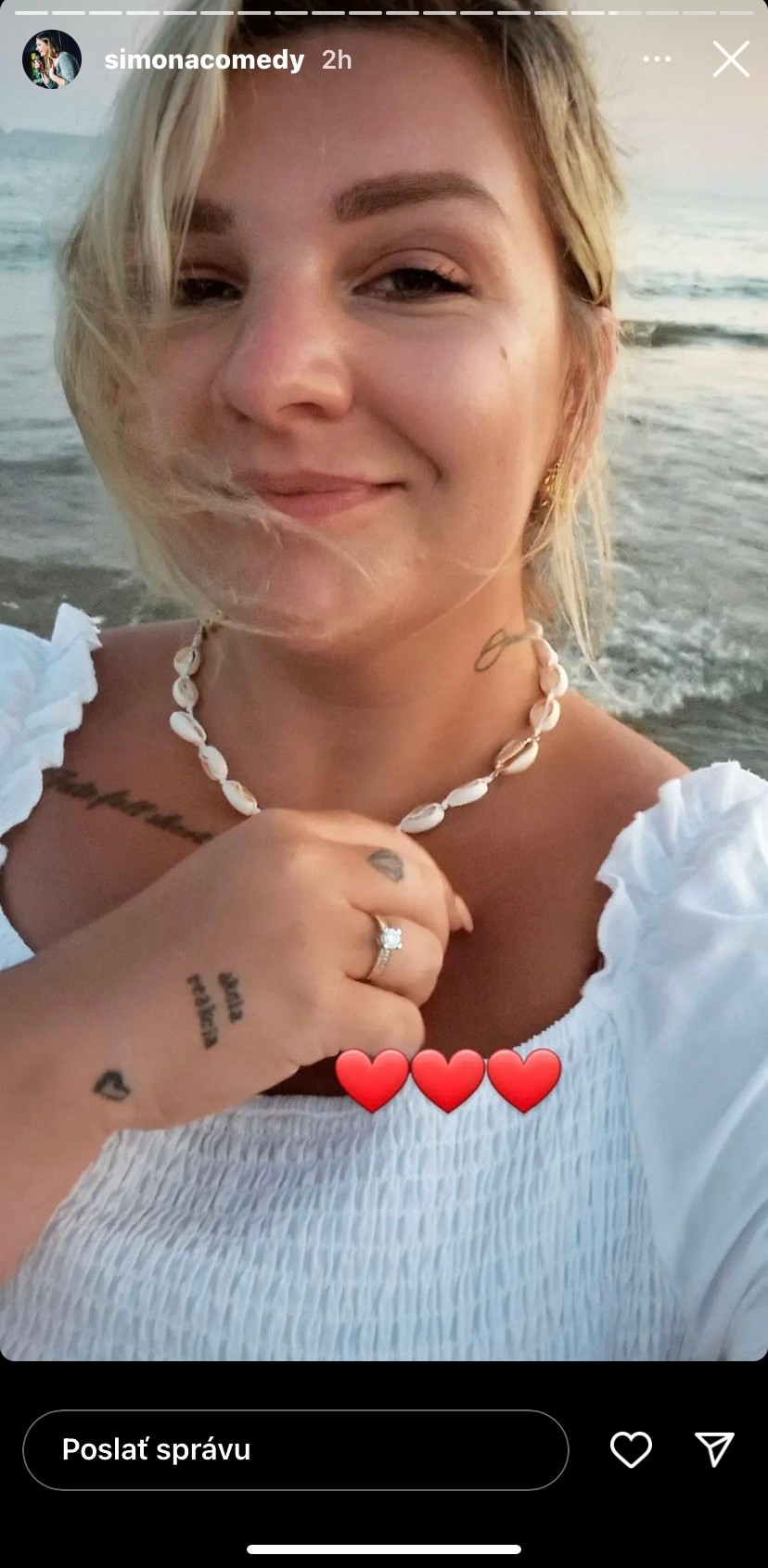Simona Salátová sa zasnúbila. 