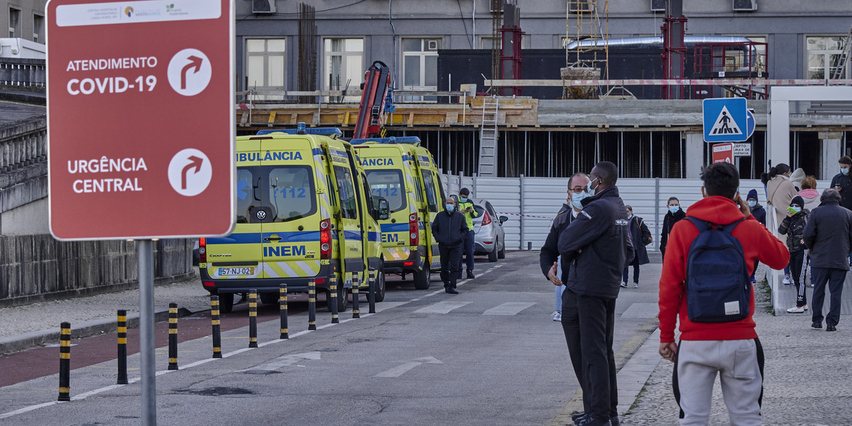 W Portugalii nastąpił paraliż szpitali wskutek rekordowej liczby pacjentów z Covid-19
