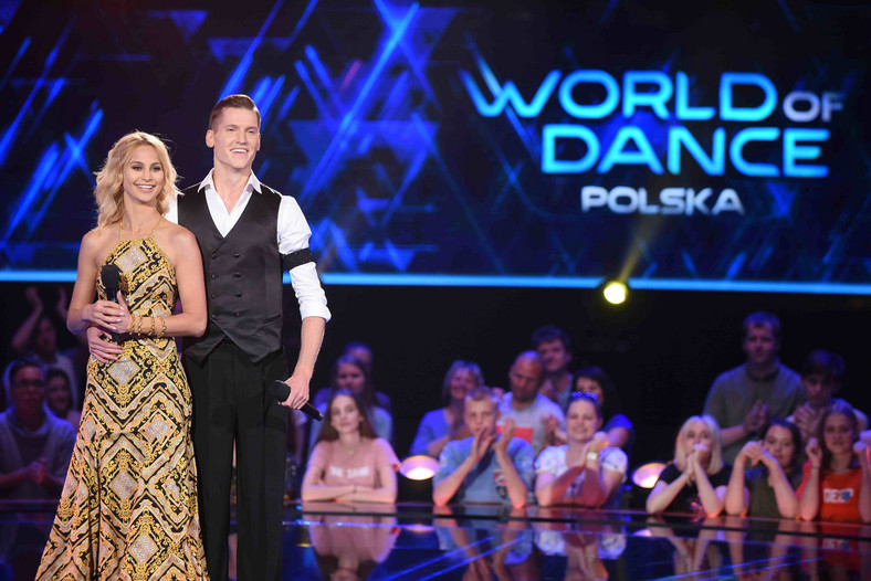 Hanna Żudziewicz i Jacek Jeschke na planie programu "World of Dance Polska"