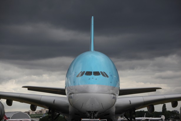 Airbus A380 linii Korean Air w trakcie Paris Air Show w Paryżu, Francja. fot. Chris Ratcliffe