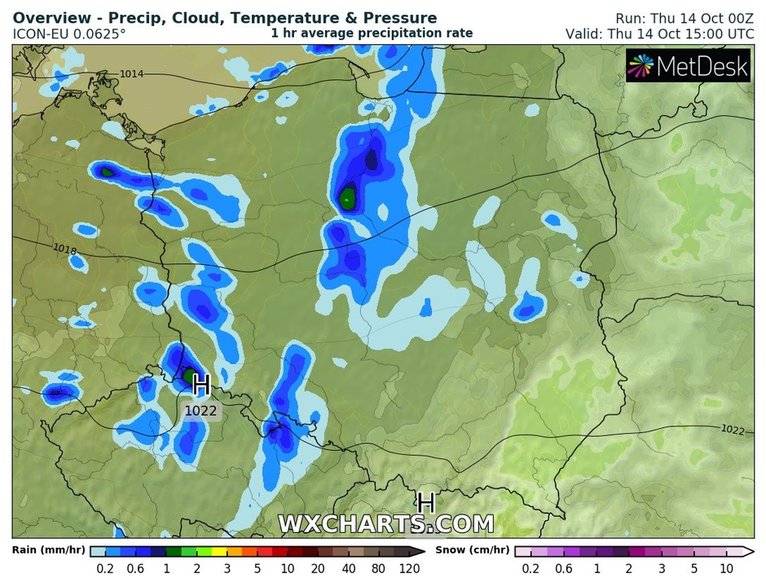 Przez Polskę wędrować ma dziś kolejny front atmosferyczny