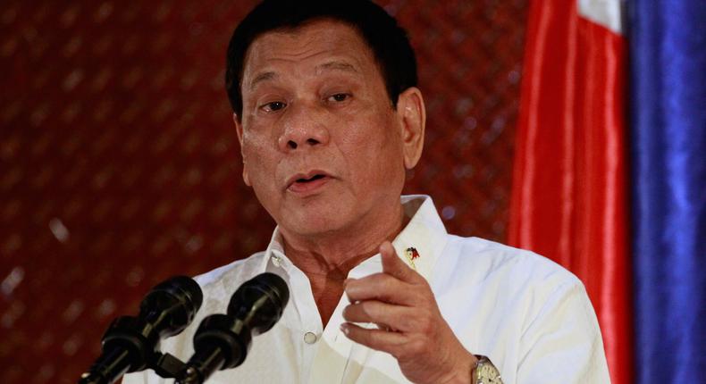 Philippine President Rodrigo Duterte speaks at the presidential palace in Manila, January 24, 2017.