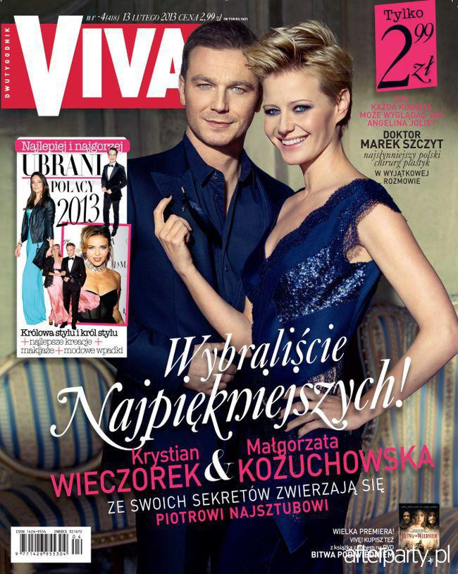 Małgorzata Kożuchowska i Krystian Wieczorek na okładce "Vivy!"