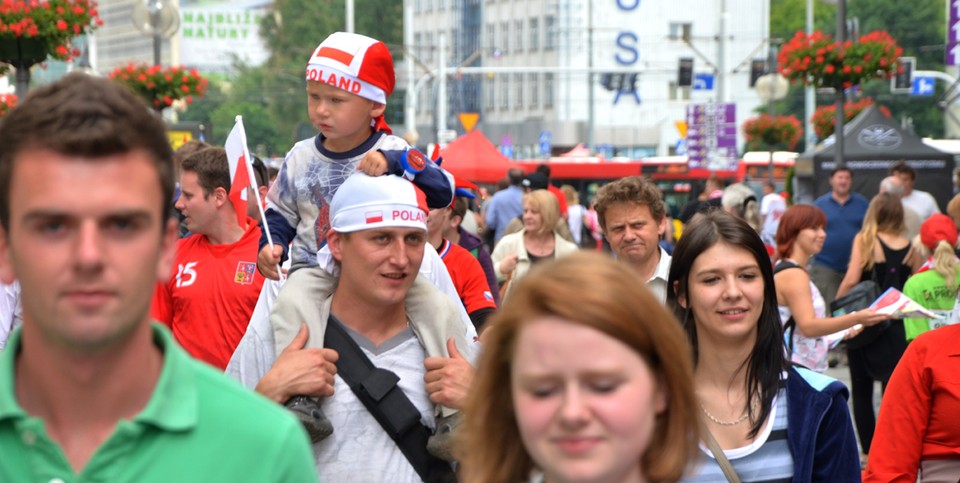 Kibice na ulicach Wrocławia, fot. Michał Kowalski/Onet