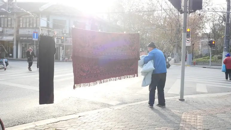 W Szanghaju wszędzie na ulicach wisi pranie