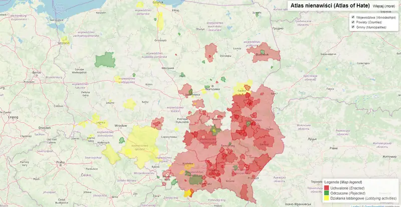 Atlas nienawiści wobec LGBT+