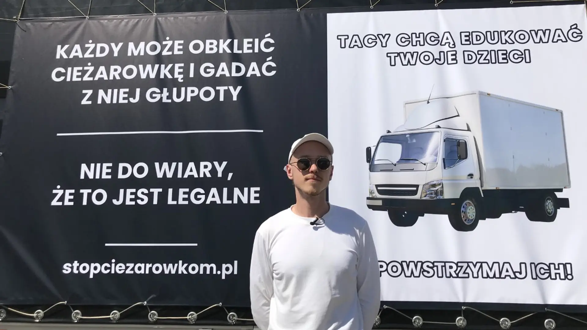 "Każdy może obkleić ciężarówkę i gadać głupoty". Gonciarz trolluje samochód anty-LGBT