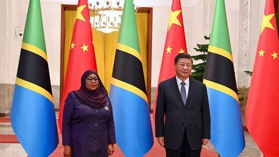 President of Tanzania Samia Suluhu Hassan and President of China, President Xi Xinping