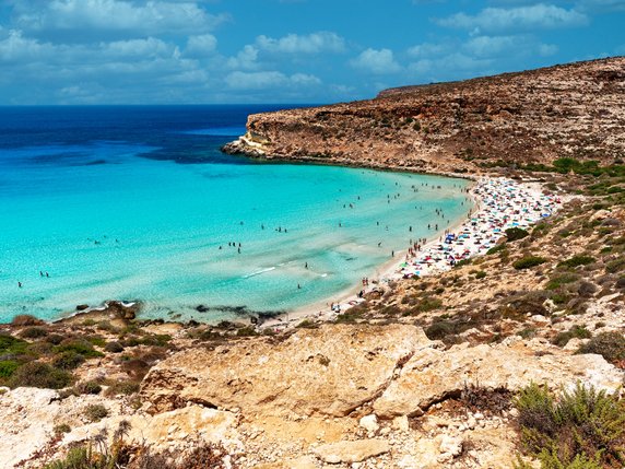 Spiaggia dei Conigli, Lampedusa, Włochy