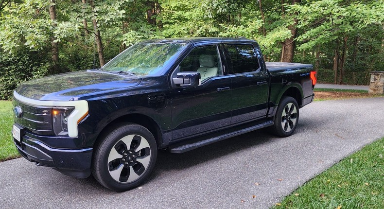 Brian Foreman's all-electric Ford 150 Lightning is powering his home for four hours each night to ease stress on the power grid.Brian Foreman