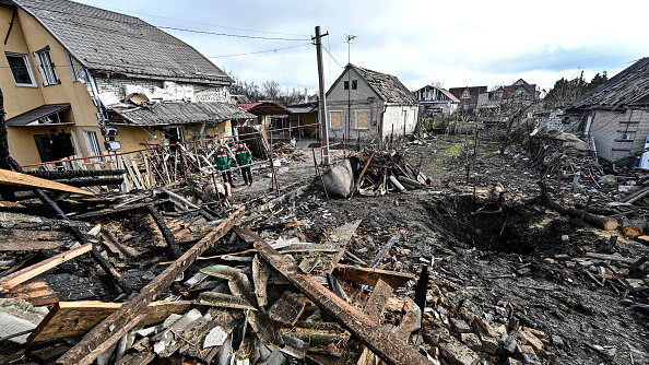 Następstwa ataku rosyjskich dronów Shahed na Zaporoże w południowo-wschodniej Ukrainie.