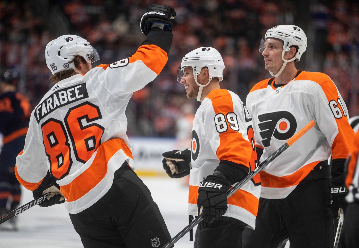 Radość hokeistów Philadelphia Flyers