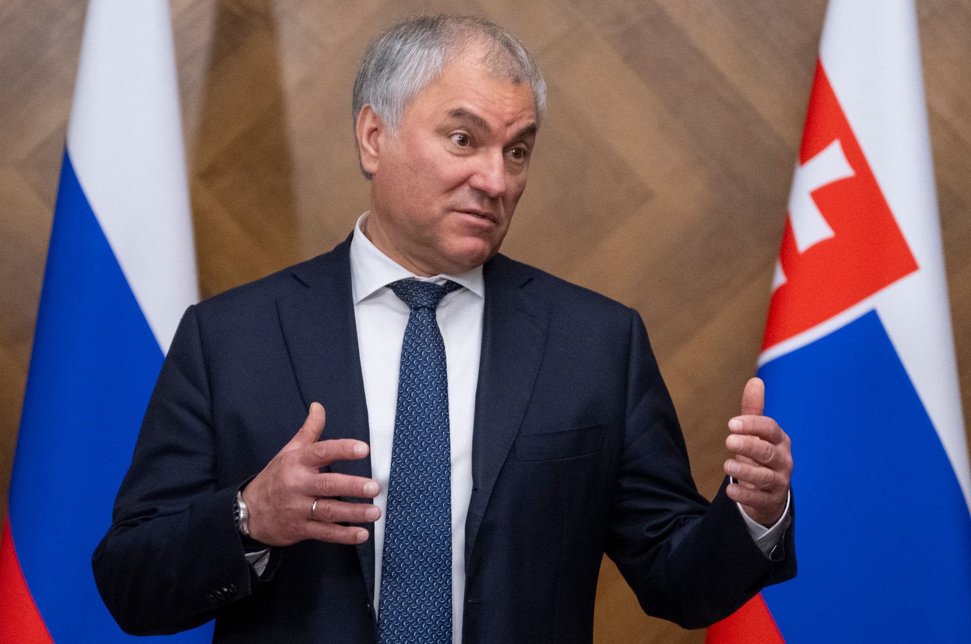 Tibor Gašpar a Andrej Danko sa v Moskve stretli s predsedom ruskej Štátnej Dumy Vjačeslavom Volodinom.