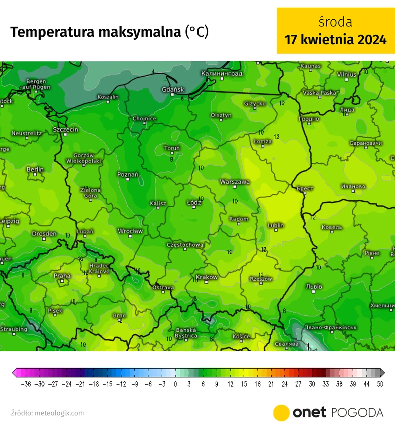 Temperatura będzie miała coraz większe trudności z przekraczaniem 10 st. C