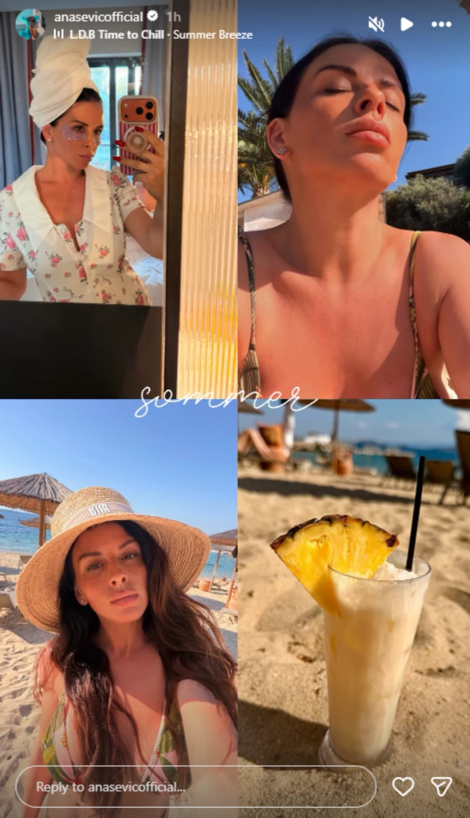 Ana Sević na moru