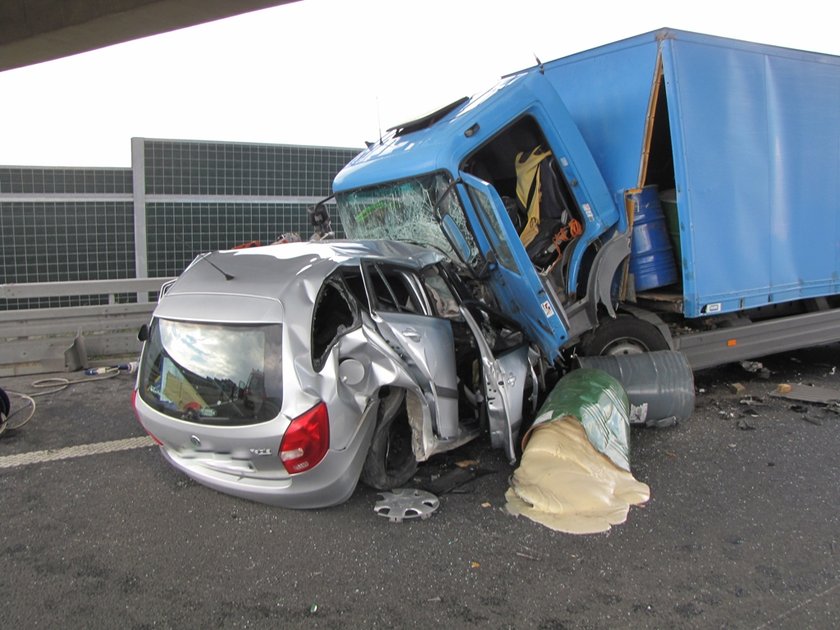 Wypadek na autostradzie a4