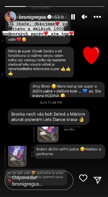 Správy ju úprimne potešili. 