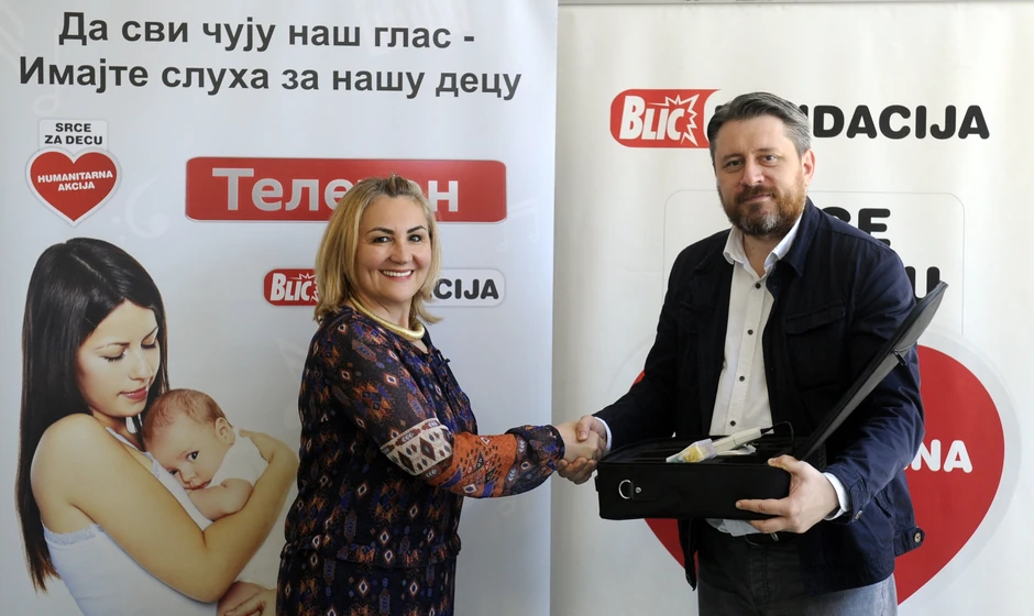 Dr Ozrenka Banjac Mahmutović i Marko Stjepanović, glavni urednik "Blica"