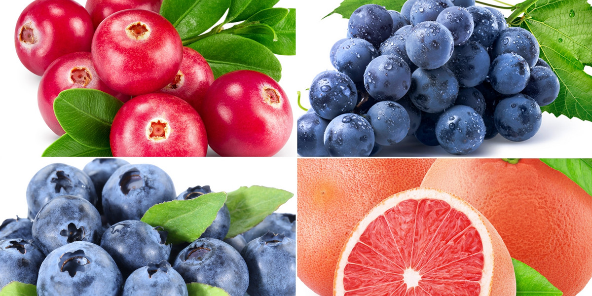 Winogrona, jagody, żurawina i grejpfruty wspomogą twoją wątrobę.