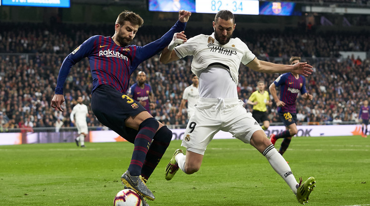 Az elmúlt hat bajnokin Benzema és a Real nem nyert Piqué csapata ellen / Fotó: Gettyimages 