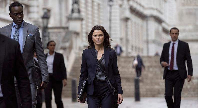 Keri Russell in a scene from Netflix series 'The Diplomat' [Image Credit: Netflix]