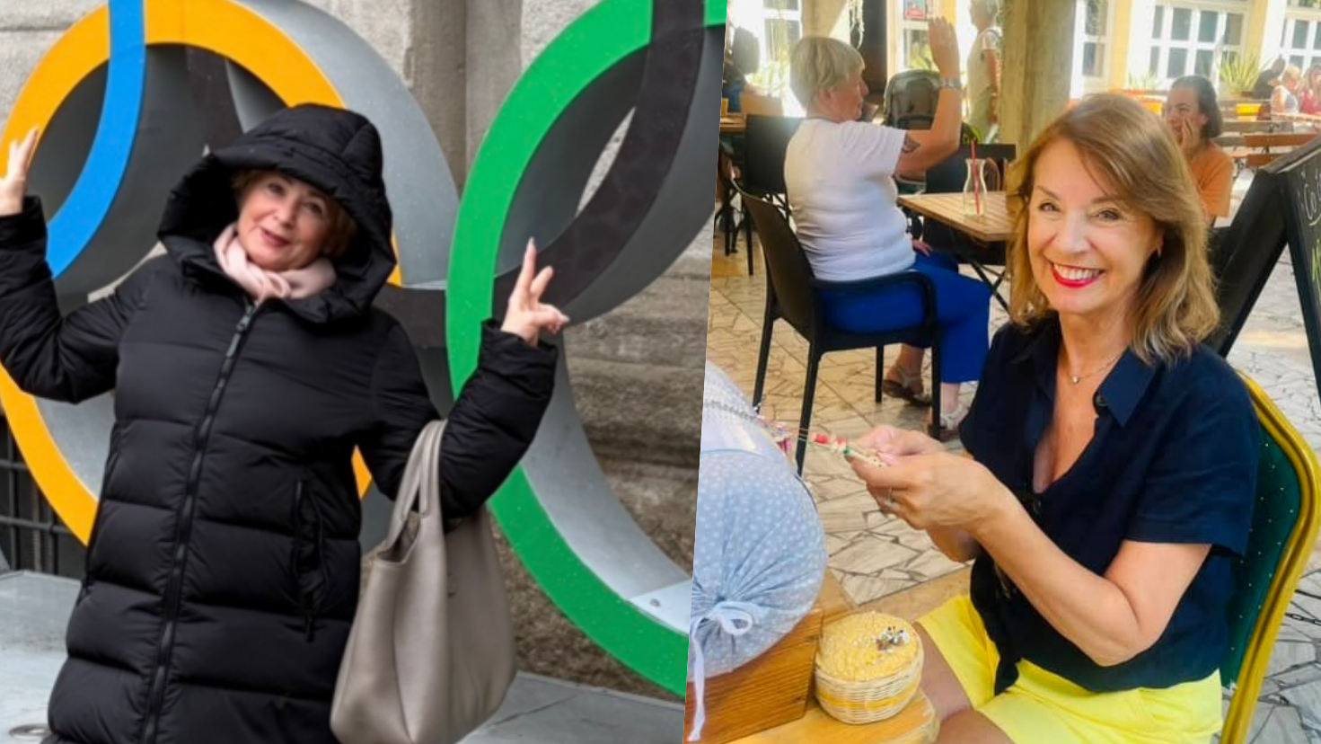 Herečka Jana Nagyová v Taliansku a niekdajšia televízna hlásateľka Alena Heribanová.