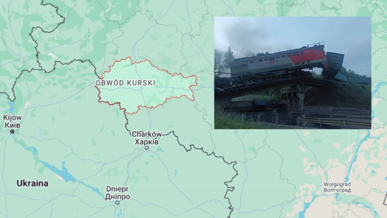 Kolejny incydent w Rosji. W obwodzie kurskim zawalił się most kolejowy
