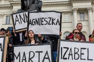 Protest pod hasłem Ani jednej więcej w Warszawie.