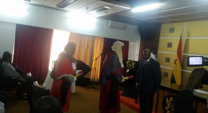 President Mahama at the swearing-in ceremony
