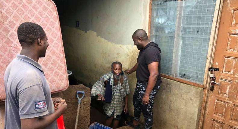 John Dumelo tours flooded communities in Ayawaso West Wuogon