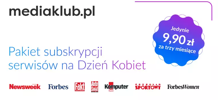 Promocja w Mediaklub.pl - pakiet subskrypcji w specjalnej cenie na Dzień Kobiet