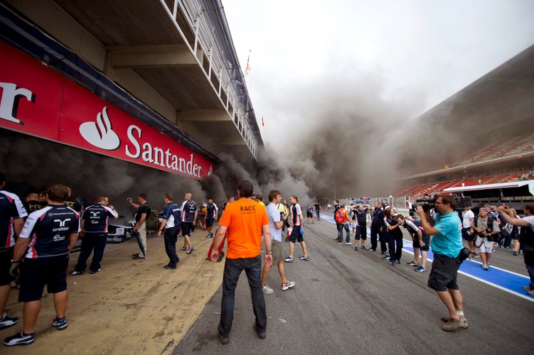 Pożar w garażu Williamsa