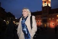 Marine Le Pen na Placu Zamkowym w Warszawie