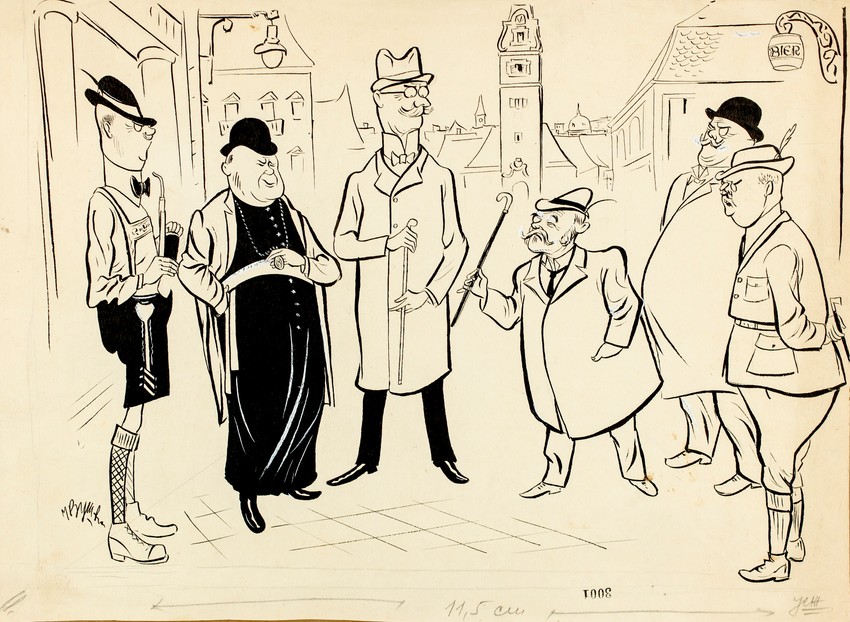 M. Vušković, karikatura