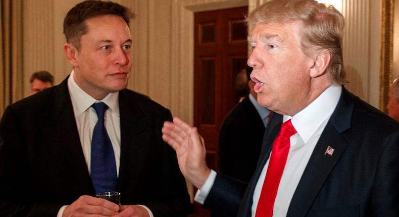 Elon Musk and Donald Trump.
