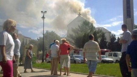 Pożar kościóła p.w. Chrystusa Króla na Targówku