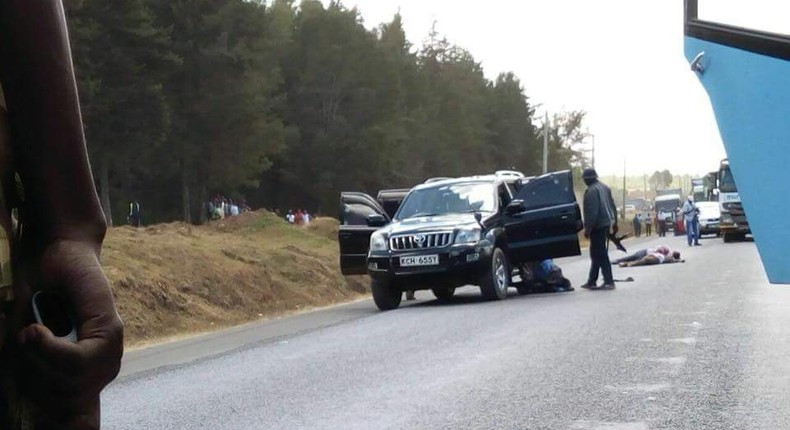 Flying Squad detectives during a past operation. Former Tetu MP Ndung'u Gethenji arrested by Flying Squad detectives over family feud