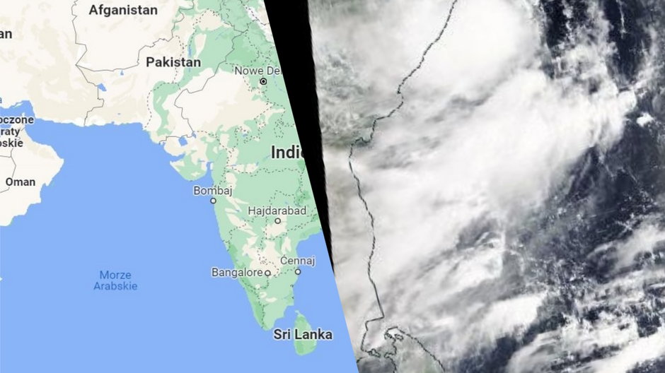   Cyklon Gulab nad Indiami. Zdjęcia NASA z Międzynarodowej Stacji Kosmicznej