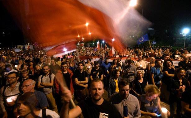 Protest przed Pałacem Prezydenckim