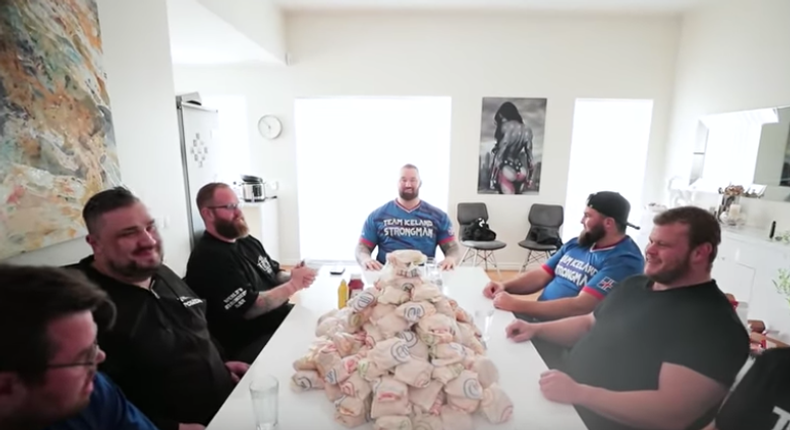 Watch The Mountain Eat a Mountain of Burgers