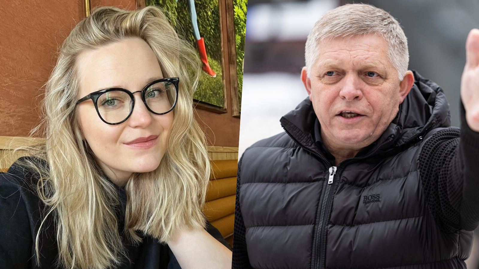 Poslankyňa NR SR Vladimíra Marcinková a predseda vlády SR Robert Fico. 