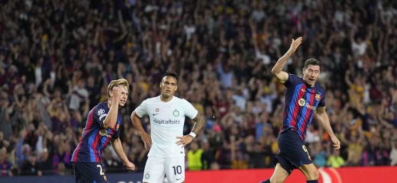 Liga Mistrzów: Dwa gole Lewandowskiego i remis "Barcy" z Interem [WIDEO]