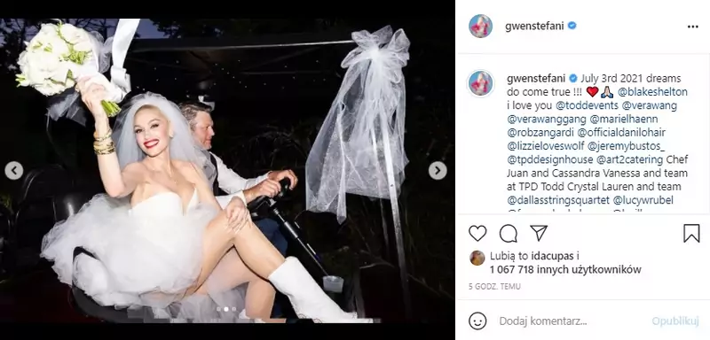 Gwen Stefani wzięła ślub / Instagram @gwenstefani