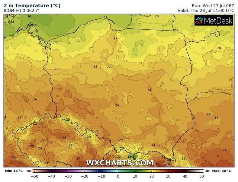 Temperatura nieznacznie wzrośnie