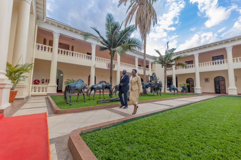 President William Ruto and First Lady Rachel Ruto at State House on September 29, 2022