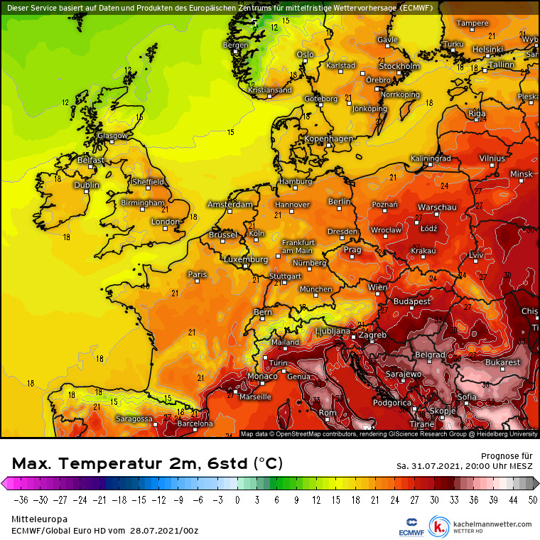 Europa Zachodnia w tym roku odpoczywa od długotrwałych i wielkich upałów