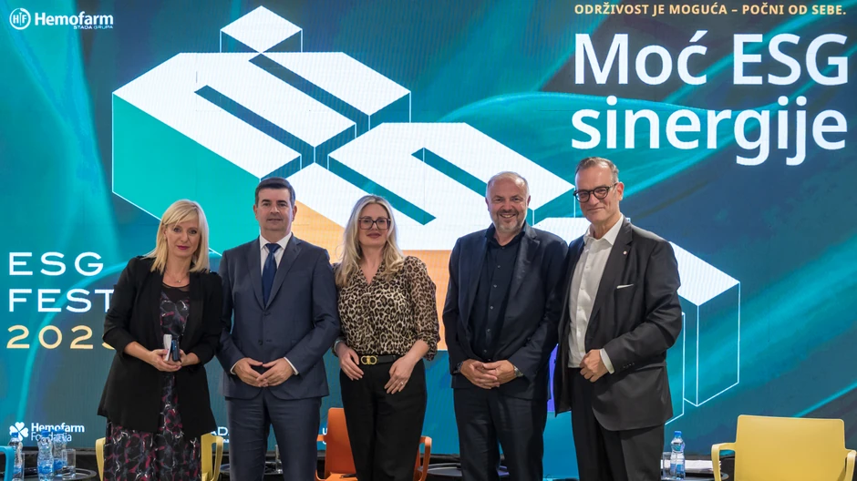 Učesnici panel diskusije - Ana Stamenković dr Mirsad Đerlek, dr Mary Vukša, Frank Štaud, Ronald Zeliger